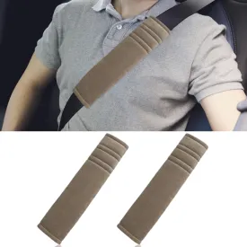 2PCS Car Seat Belt Cover, Comfortable Car Shoulder Pad Cushions, Car Seat Belt Shoulder Strap Covers Protector for Driving, Universal Fit for All Cars and Backpack (Coffee)