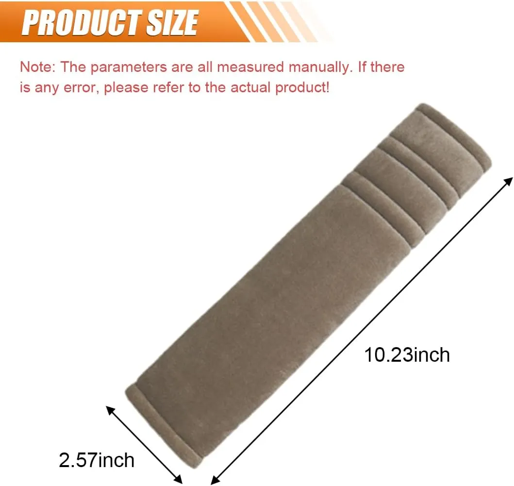 2PCS Car Seat Belt Cover, Comfortable Car Shoulder Pad Cushions, Car Seat Belt Shoulder Strap Covers Protector for Driving, Universal Fit for All Cars and Backpack (Coffee)