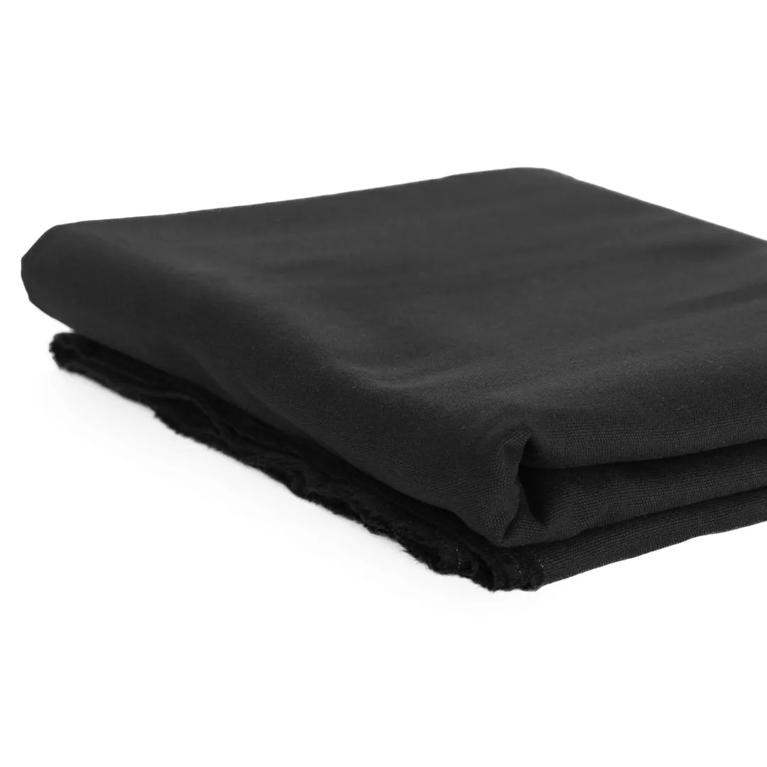 8.5oz Washed Cotton Canvas - Black