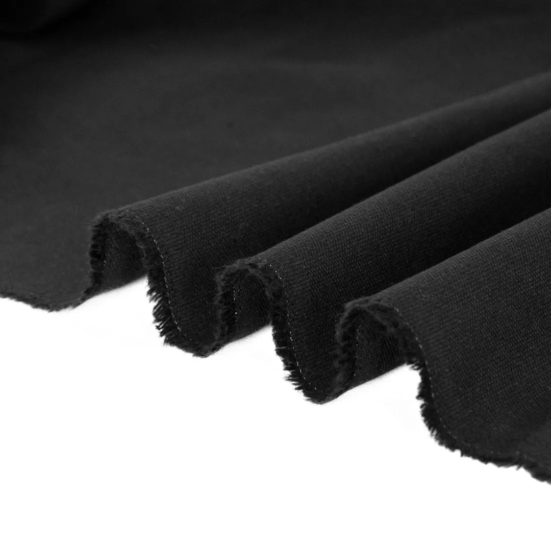 8.5oz Washed Cotton Canvas - Black