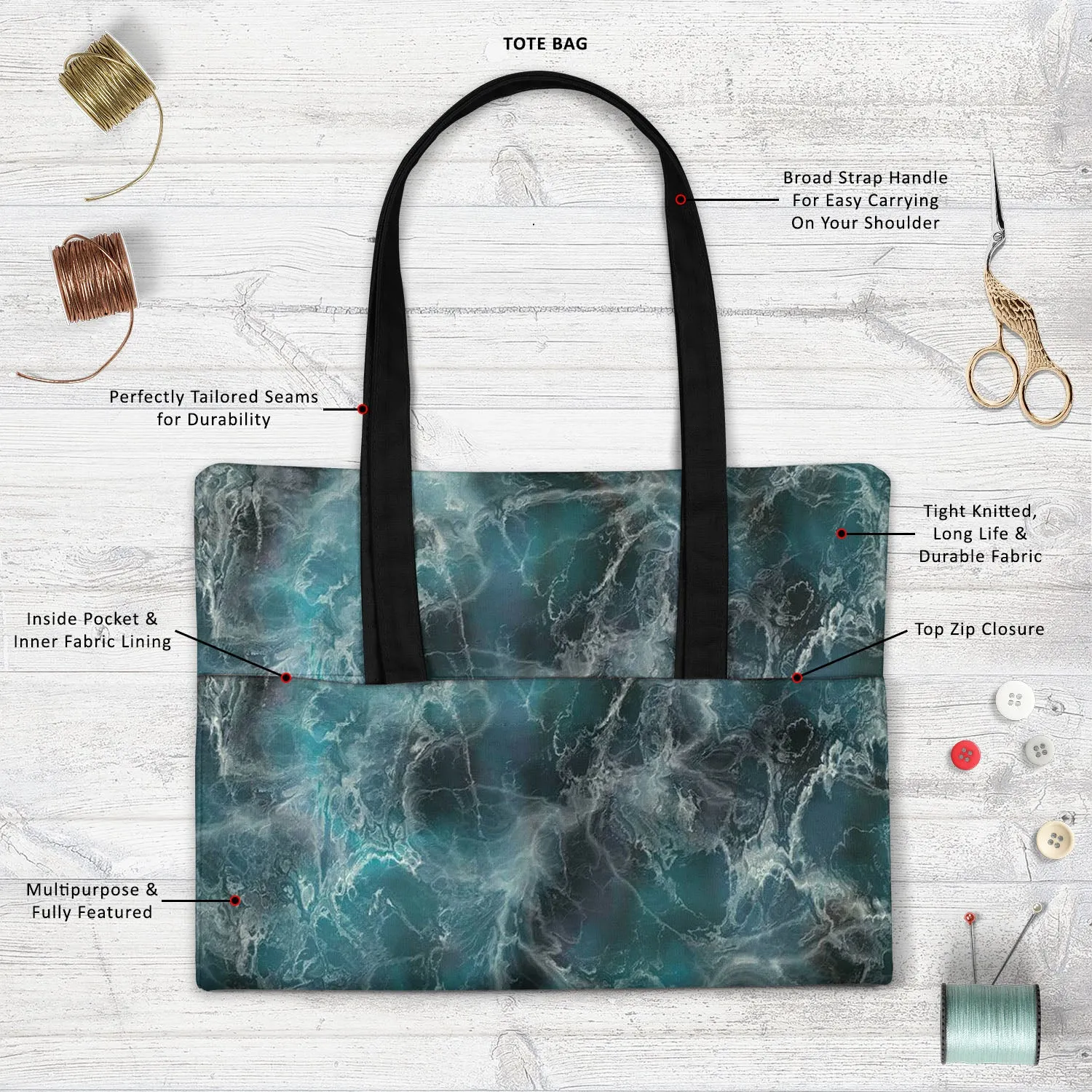 Abstract Surface D2 Tote Bag Shoulder Purse | Multipurpose