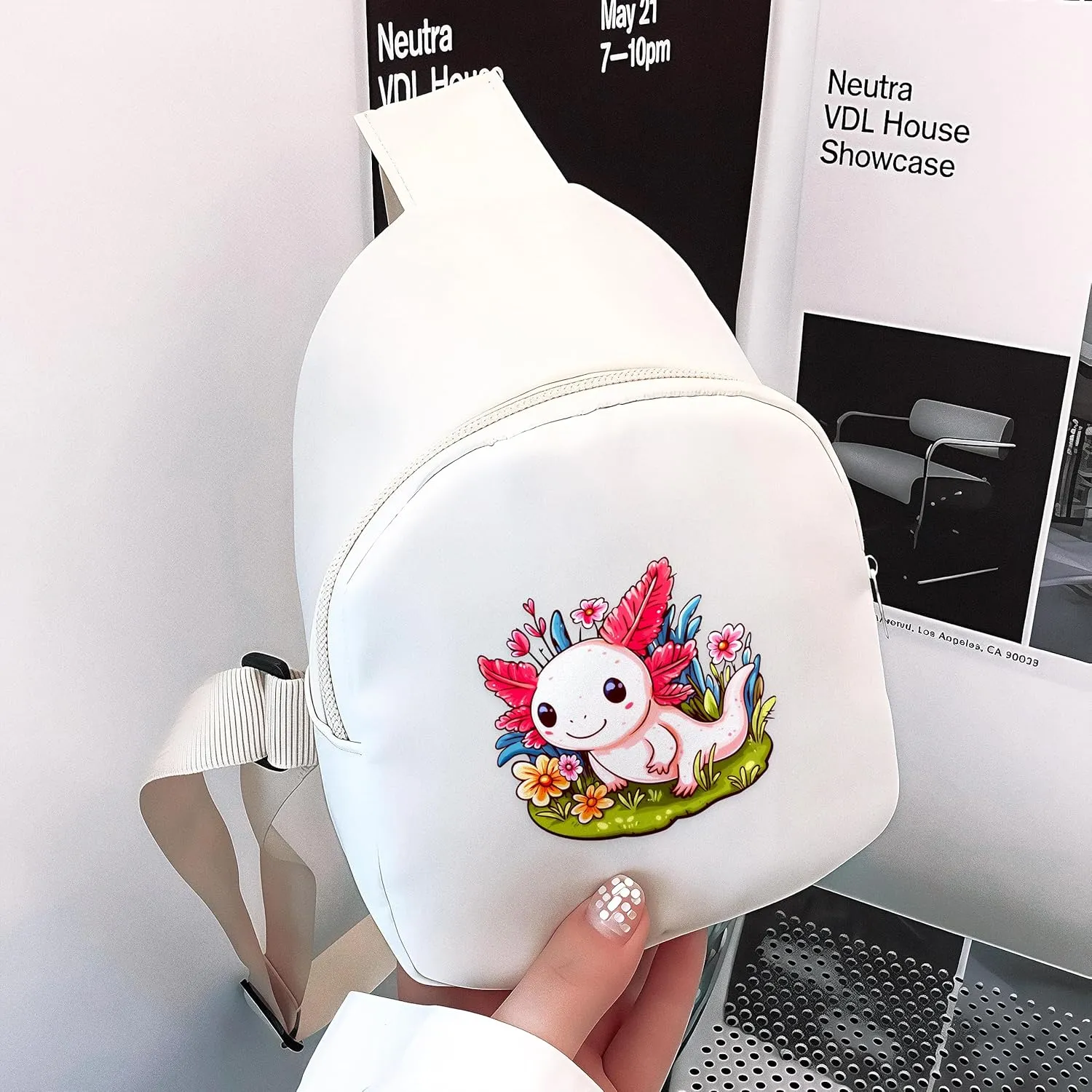 Axolotl Mini Sling Bag, Crossbody Bag, Toddler Purse For Kids Girl, Birthday Gift For 4 5 6 7 8 9 10 11 12 Year Old Gifts For Daughter, Granddaughter, Sister, Niece!
