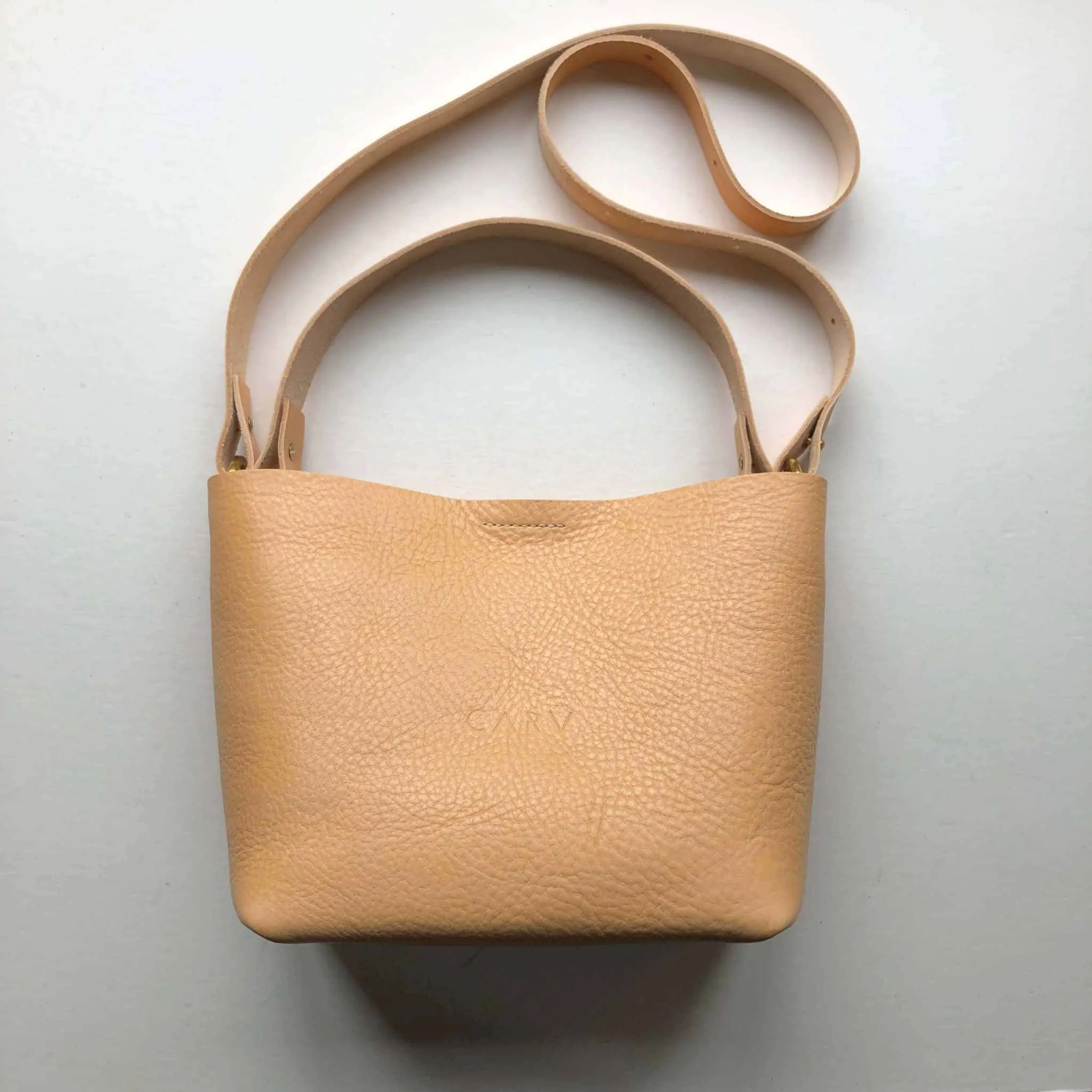 Basket Mini Leather Tote Bag in Black, Tan or Natural