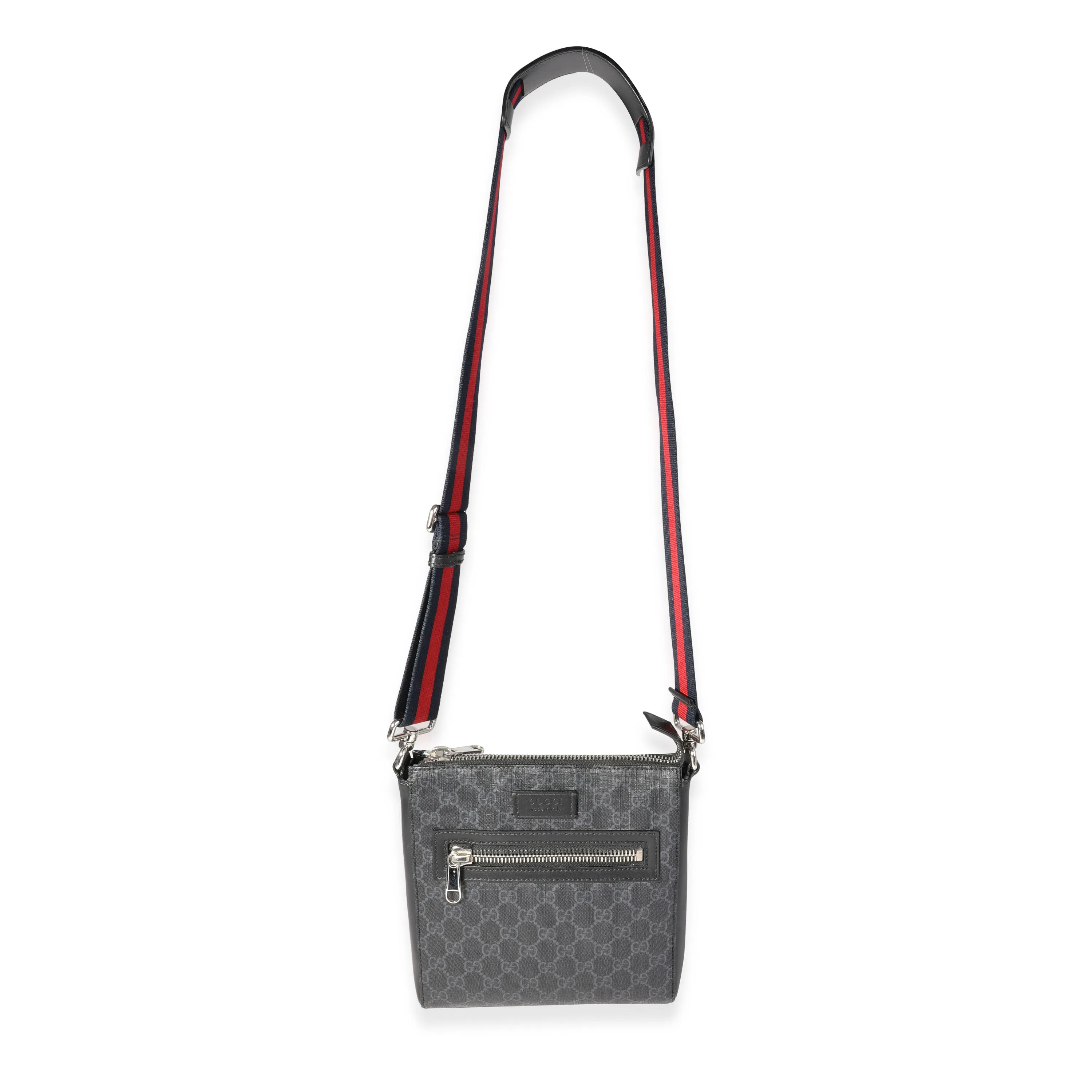 Black GG Supreme Small Messenger Bag