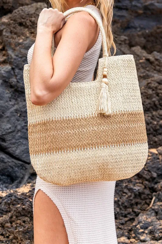 Boho Breeze Straw Tote