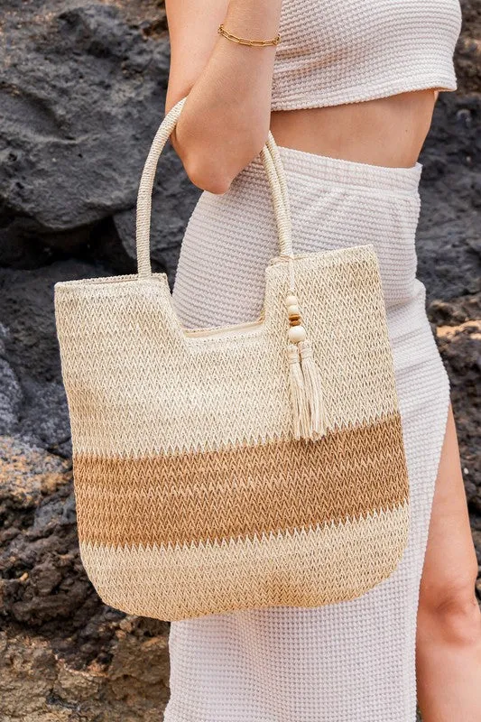 Boho Breeze Straw Tote