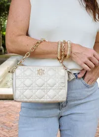 Caroline Hill Jace Pearl Quilted Crossbody