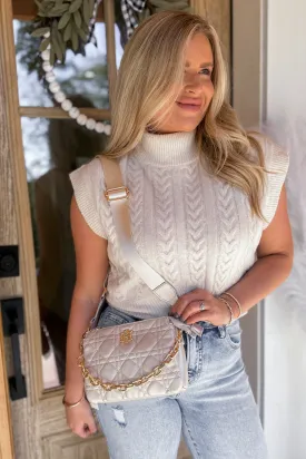 Caroline Hill Jace Pearl Quilted Crossbody
