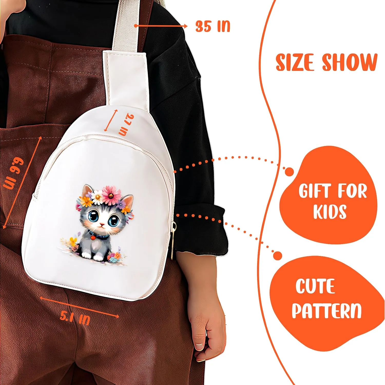 Cat Mini Sling Bag, Crossbody Bag, Toddler Purse For Kids Girl, Birthday Gift For 4 5 6 7 8 9 10 11 12 Year Old Gifts For Daughter, Granddaughter, Sister, Niece!