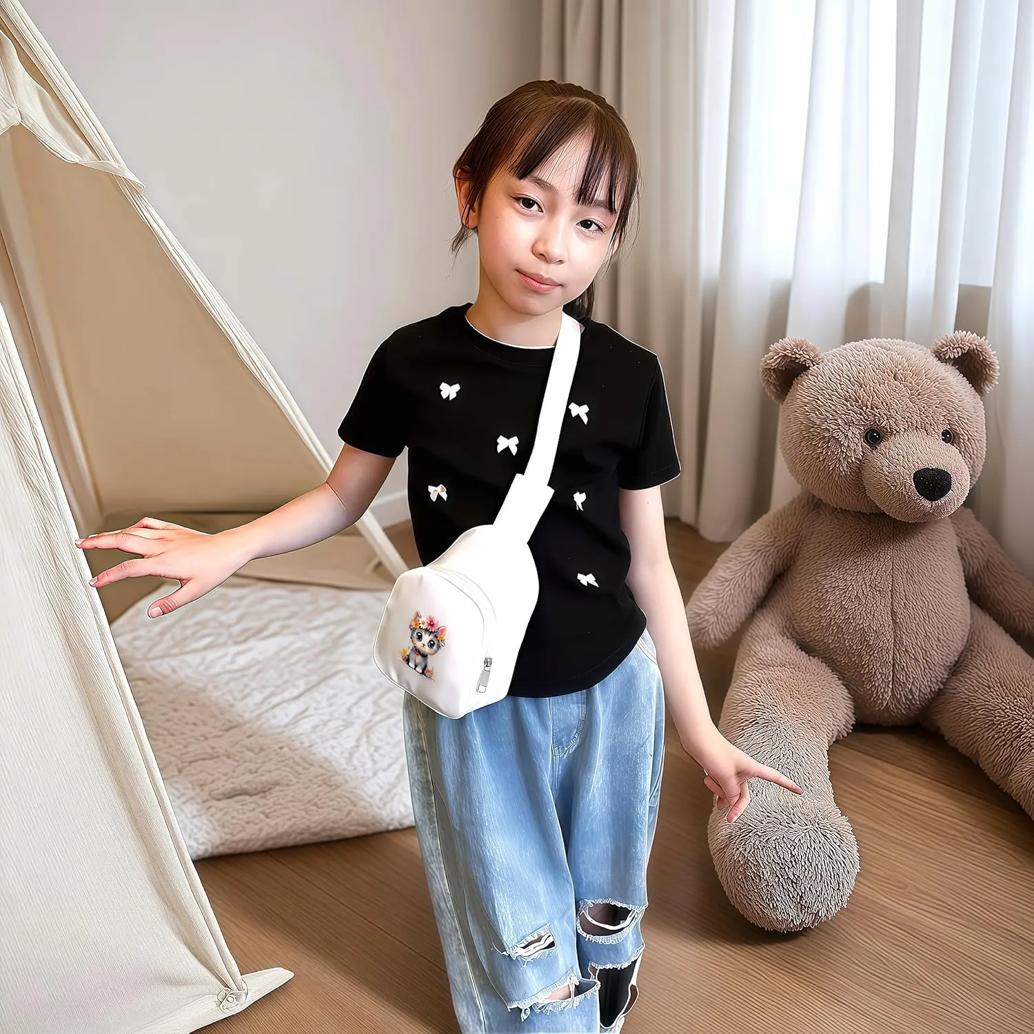Cat Mini Sling Bag, Crossbody Bag, Toddler Purse For Kids Girl, Birthday Gift For 4 5 6 7 8 9 10 11 12 Year Old Gifts For Daughter, Granddaughter, Sister, Niece!