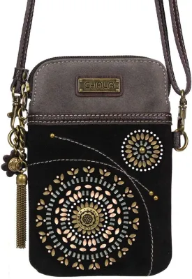 CHALA Dazzled Cell Phone Crossbody Purse-Women PU Leather Multicolor Handbag with Adjustable Strap