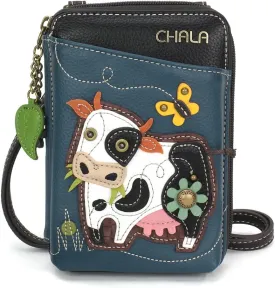 CHALA Wallet Crossbody Cell Phone Purse - Women Faux Leather Multicolor Handbag with Adjustable Strap