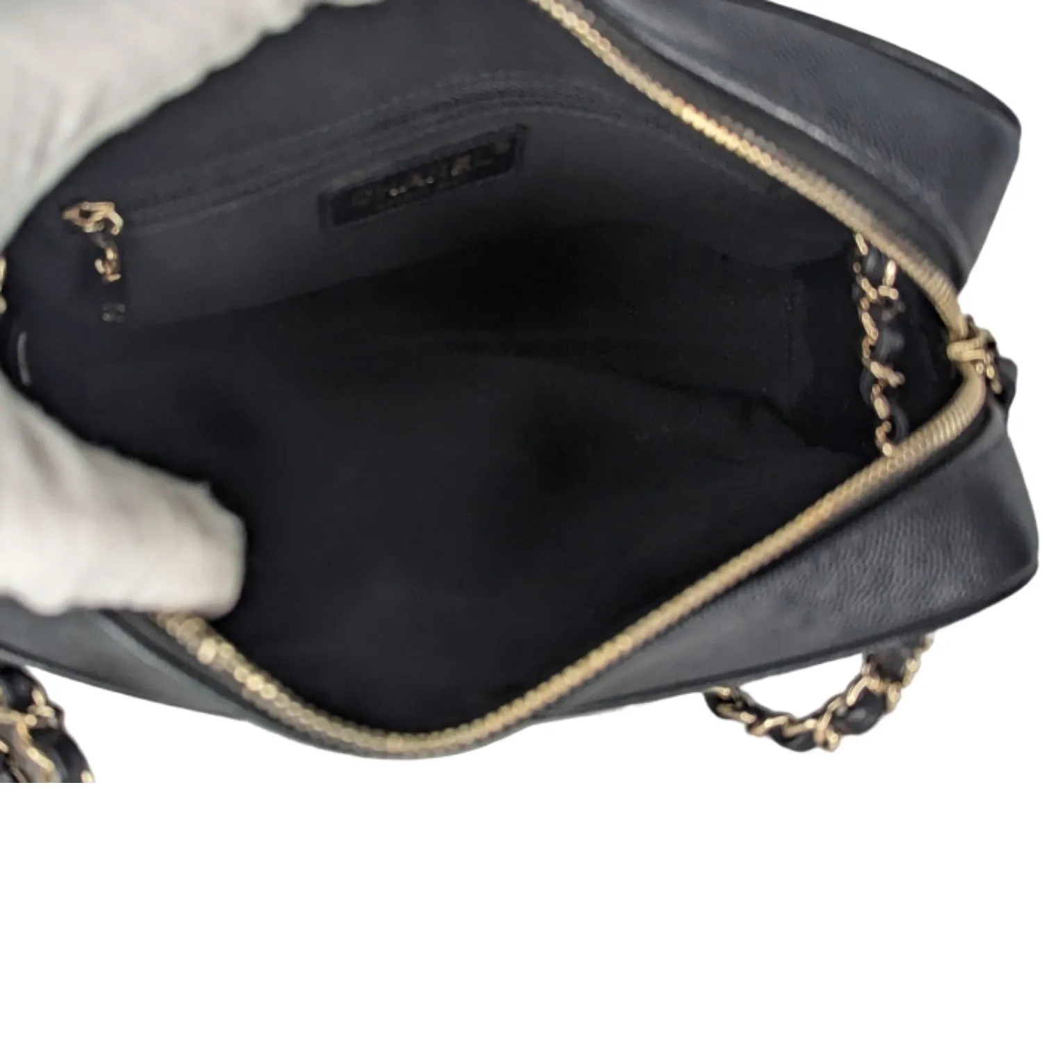 Chanel bag Black Caviar Quilted Small In & Out Camera Case