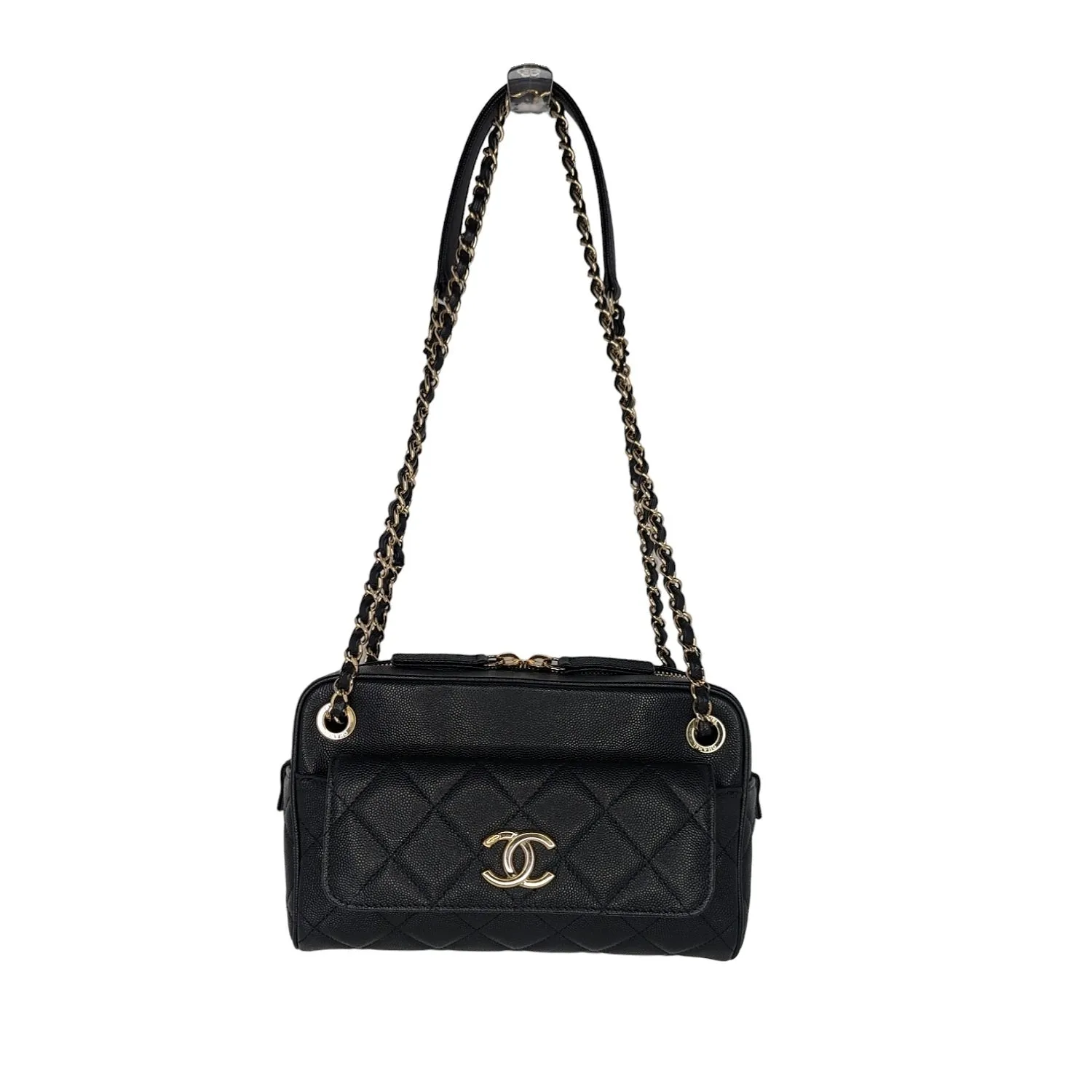 Chanel bag Black Caviar Quilted Small In & Out Camera Case