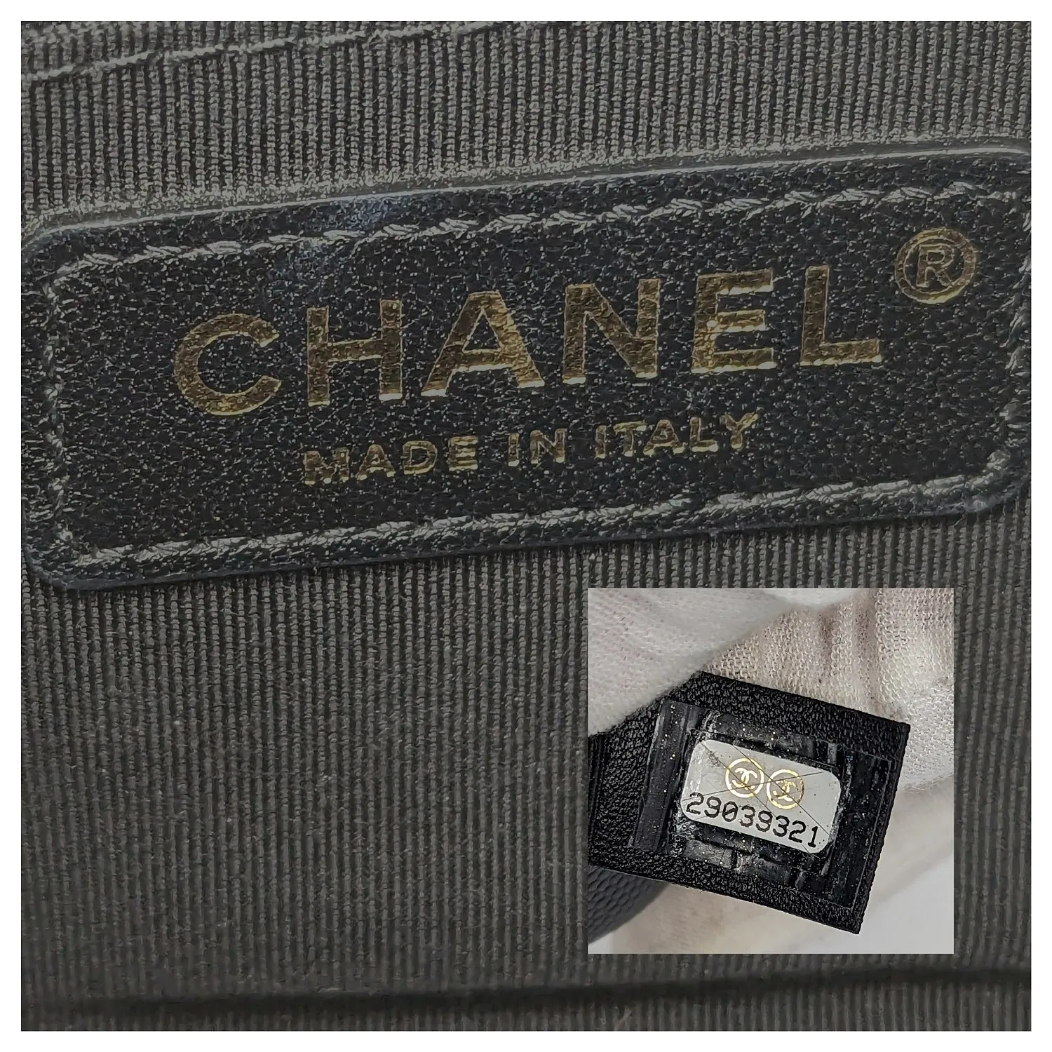 Chanel bag Black Caviar Quilted Small In & Out Camera Case