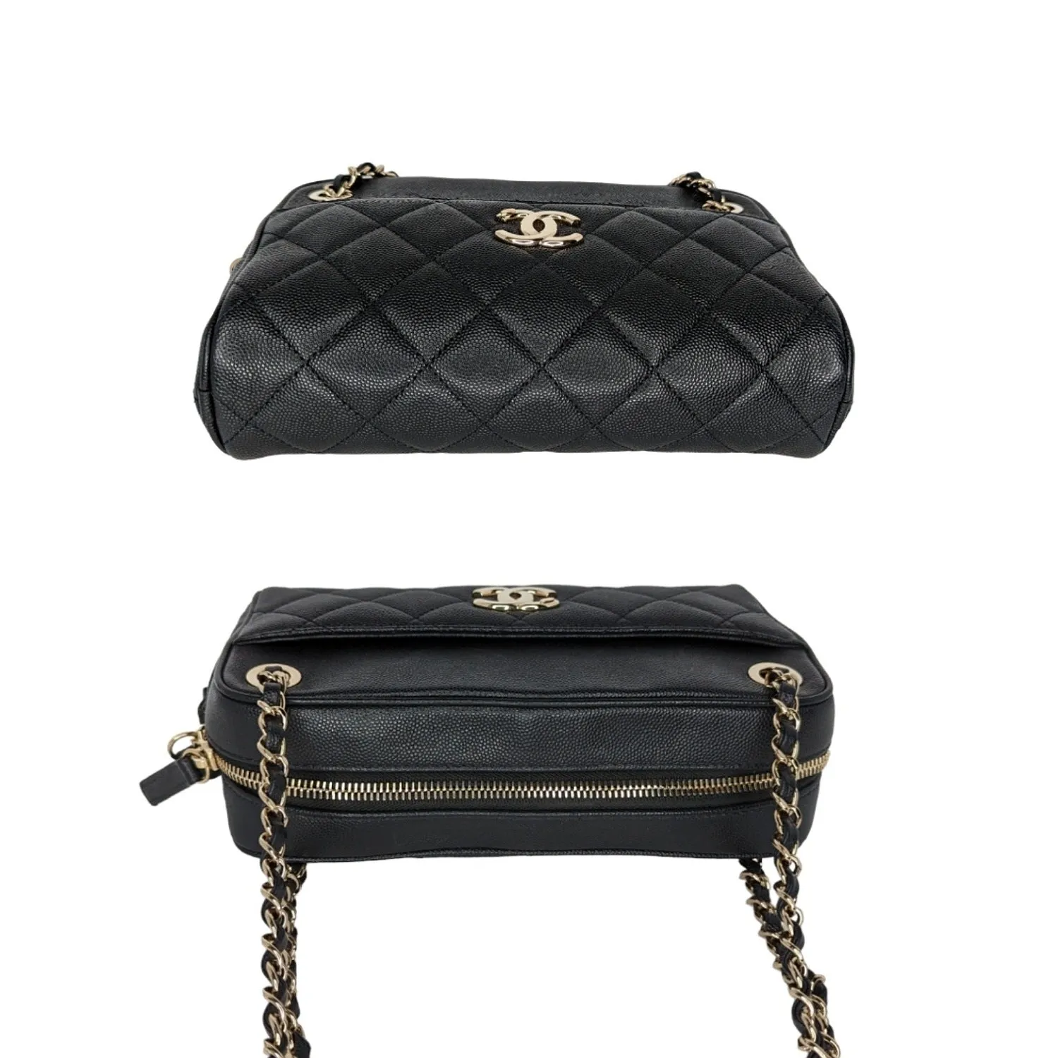 Chanel bag Black Caviar Quilted Small In & Out Camera Case