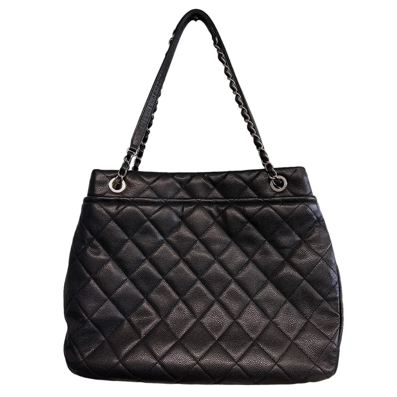 Chanel bag Black Quilted Caviar Timeless Soft Shopper Tote