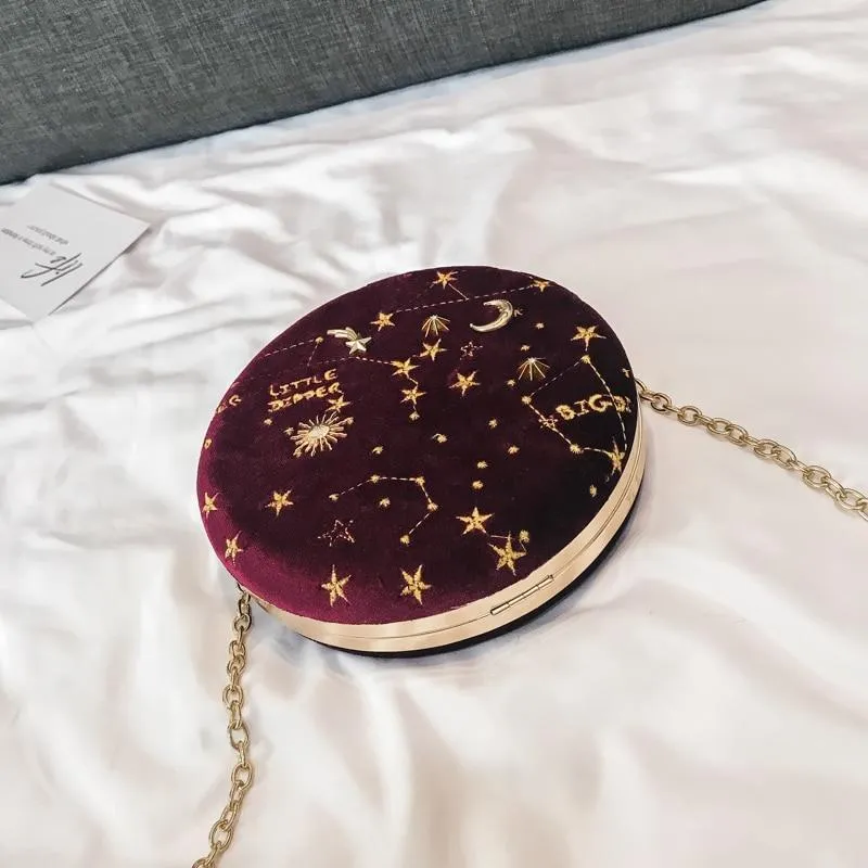 CIRCULAR CONSTELLATION CLUTCH