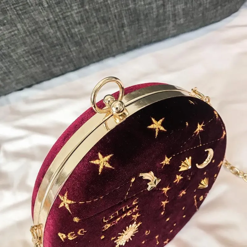 CIRCULAR CONSTELLATION CLUTCH