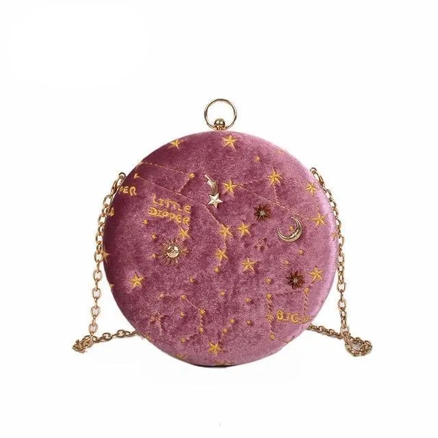 CIRCULAR CONSTELLATION CLUTCH