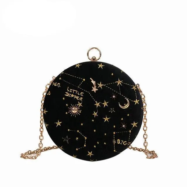 CIRCULAR CONSTELLATION CLUTCH