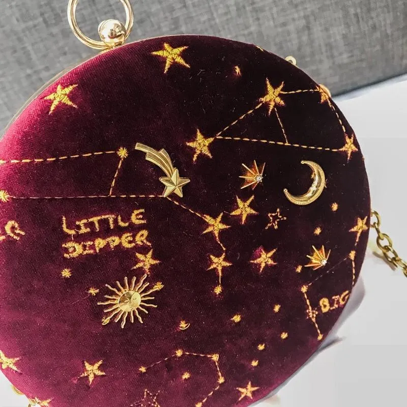 CIRCULAR CONSTELLATION CLUTCH