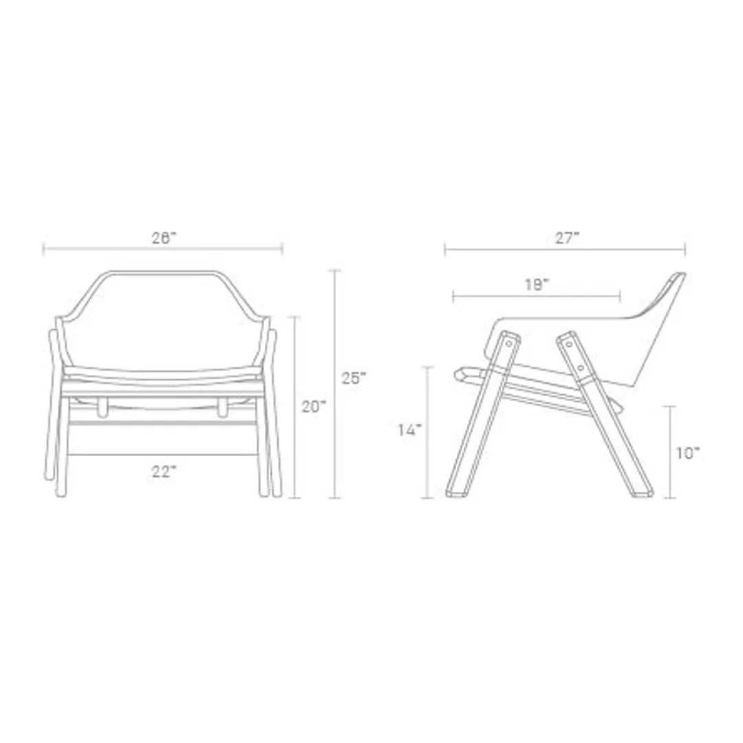 Clutch Leather Lounge Chair