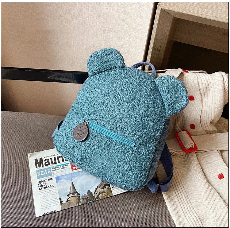 Cute Bear Shaped Shoulder Backpack – Portable Travel & Shopping Rucksack for Kids and Women