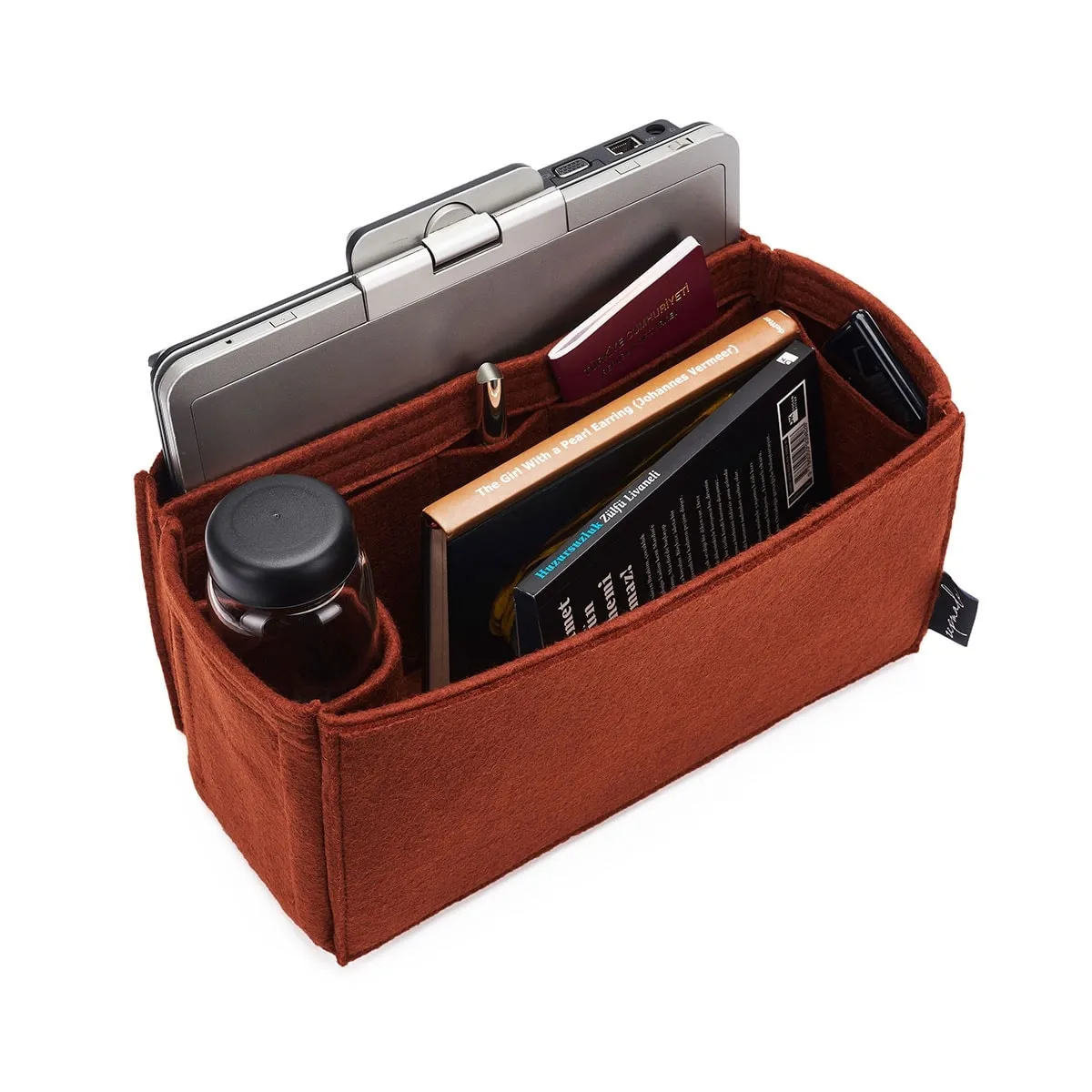 Cuyana Tote Organization Insert, Bag Organizer with Laptop Compartment and Pen Holder