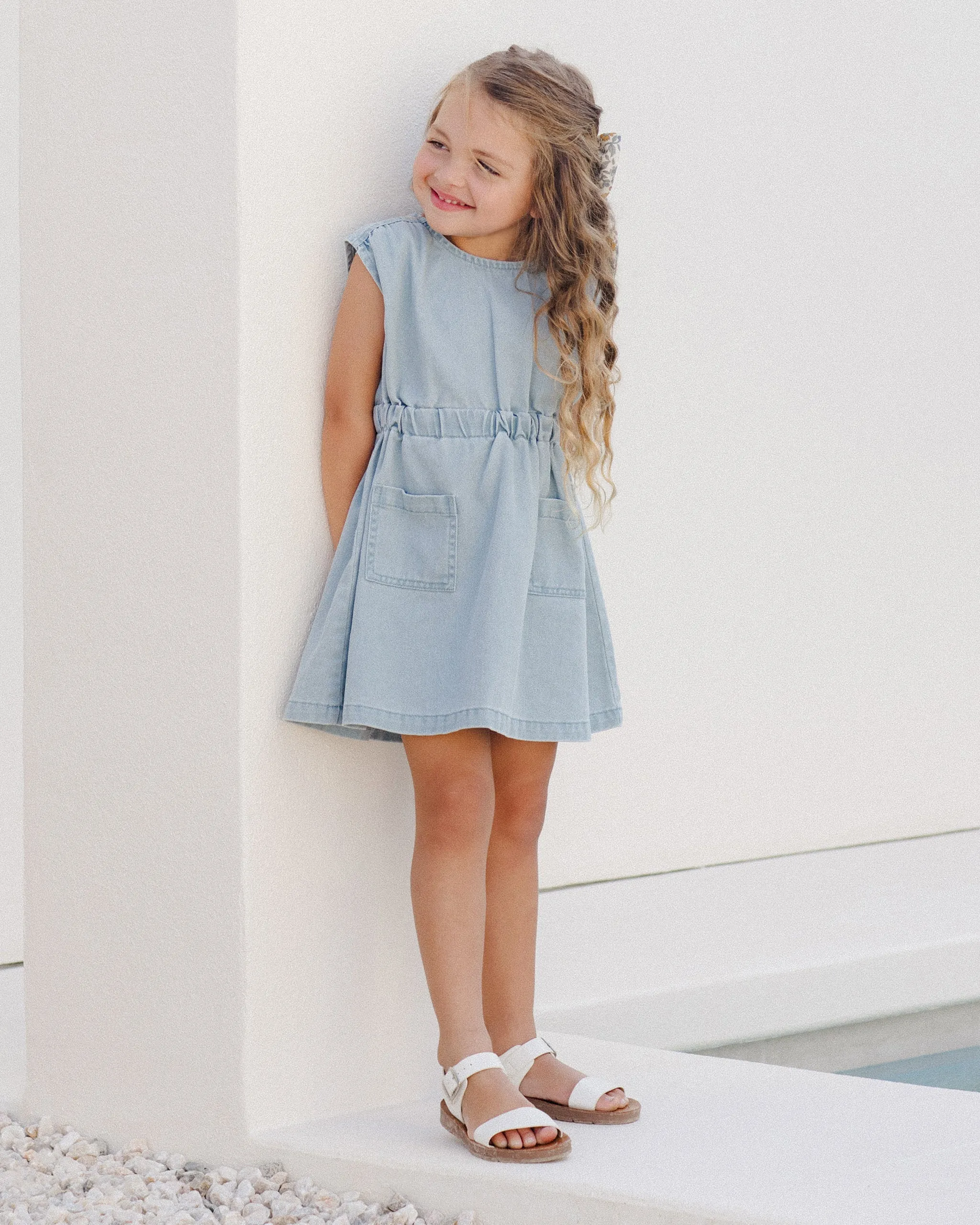 Denim Mini Dress, Ocean