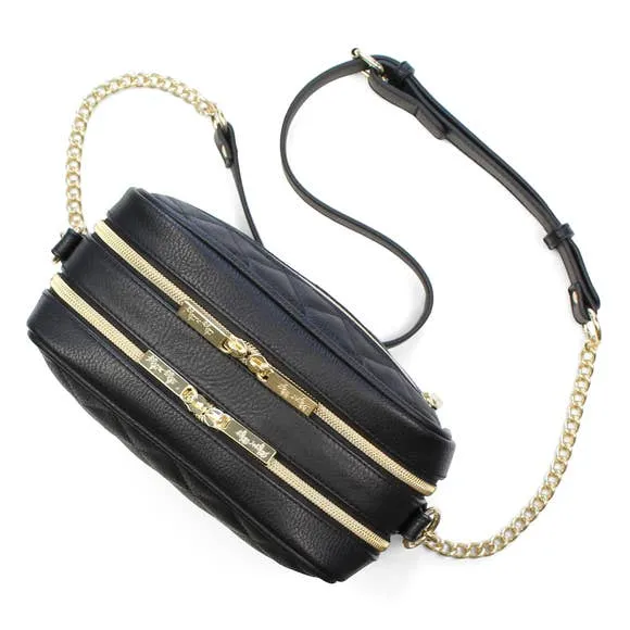 Diaper Bag, Itzy Ritzy Crossbody Quilted Leatherette - Black
