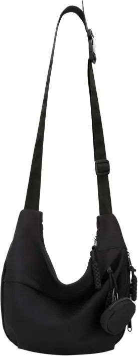DOB SECHS Crossbody Bag Nylon Messenger Bags for Women Multilayer Shoulder Bag with Adjustable Strap Casual Bag Hobo Bag