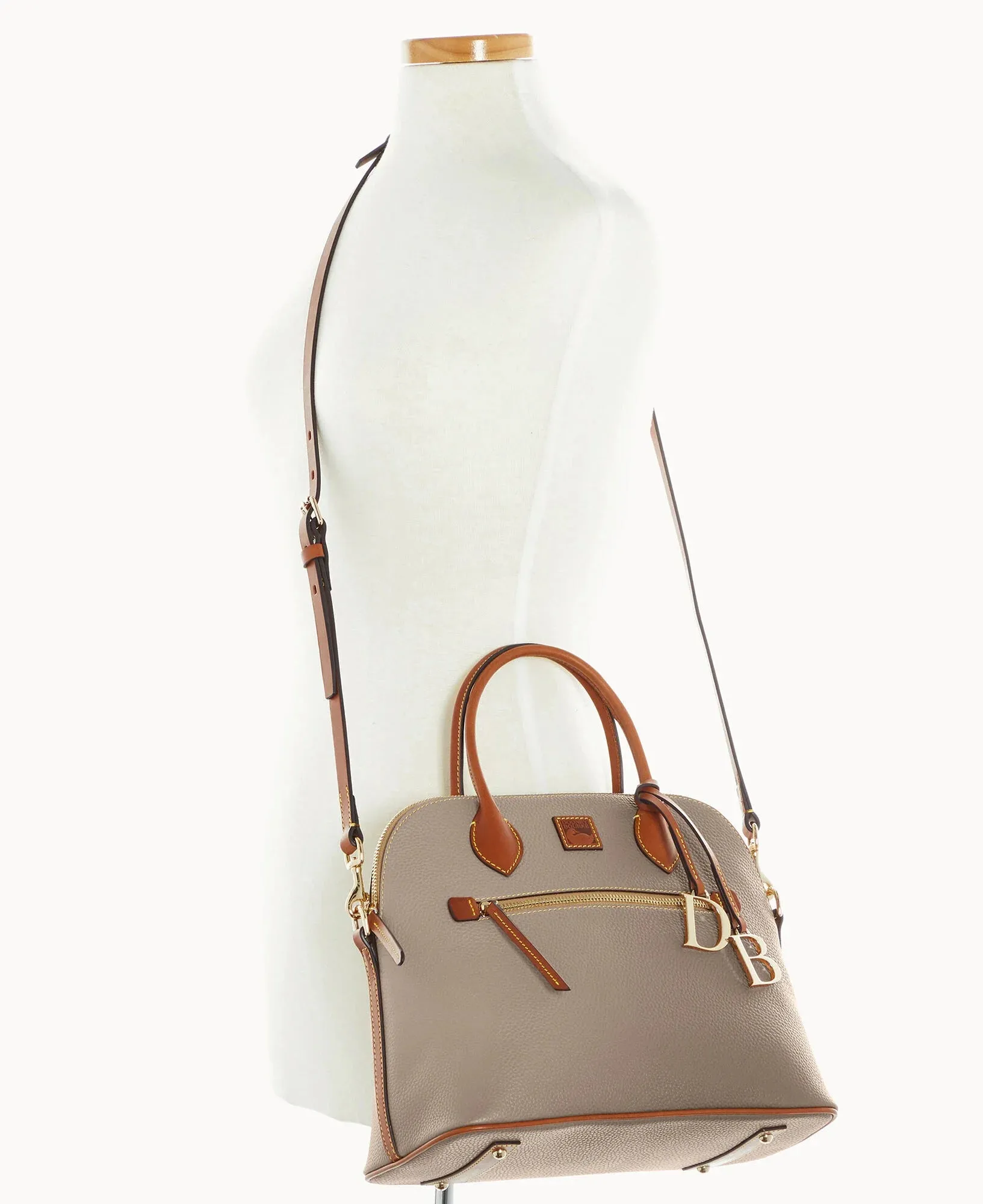 Dooney & Bourke Pebble Grain Domed Large Satchel Handbag