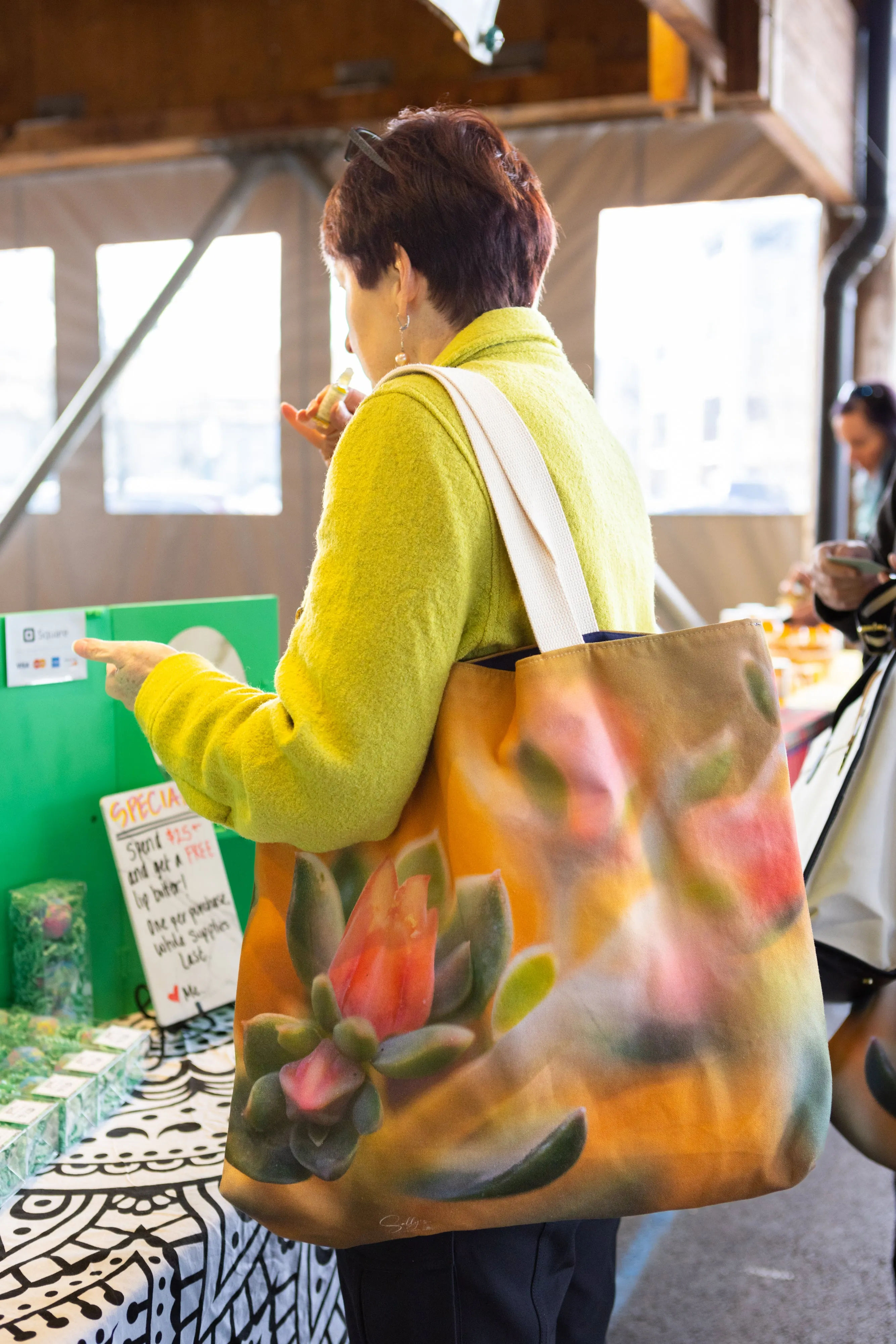 Echeveria Large Tote Bag