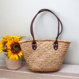 Elena Handbags Straw Basket Beach Tote