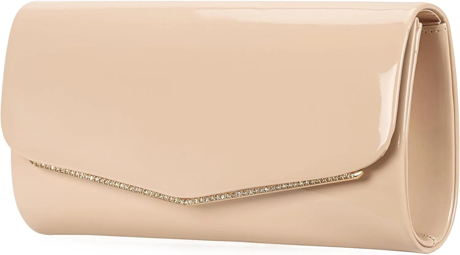Faux Patent Leather Clutch Bag Women Evening Handbag Envelope Purse for Wedding Prom Party