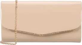 Faux Patent Leather Clutch Bag Women Evening Handbag Envelope Purse for Wedding Prom Party