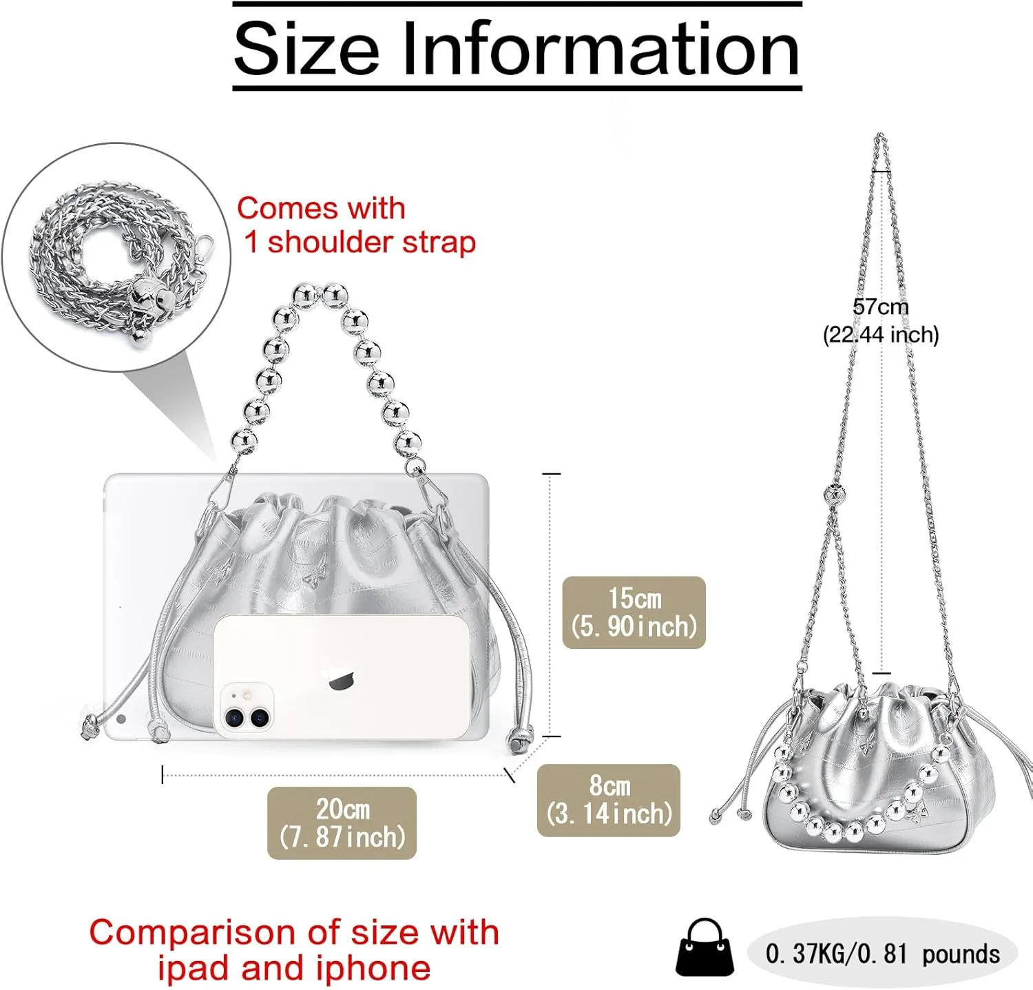 FOXLOVER Cowhide Leather Crossbody Bags for Women Small Adjustable Chain Strap Stylish Trendy Purse