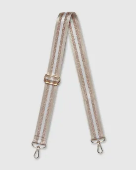 Hendrix Metallic Stripe Guitar Strap in Camel