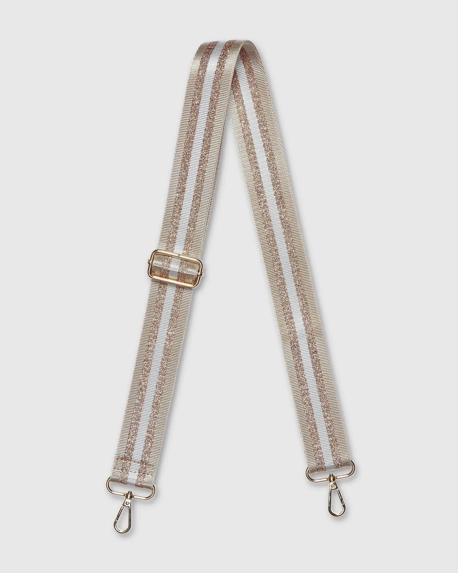Hendrix Metallic Stripe Guitar Strap in Camel