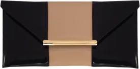 JNB Patent Color Block Envelop Clutch