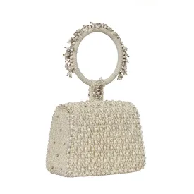 JOEL MINI TRAPEZIUM PRISTINE IVORY WITH BANGLE HANDLE