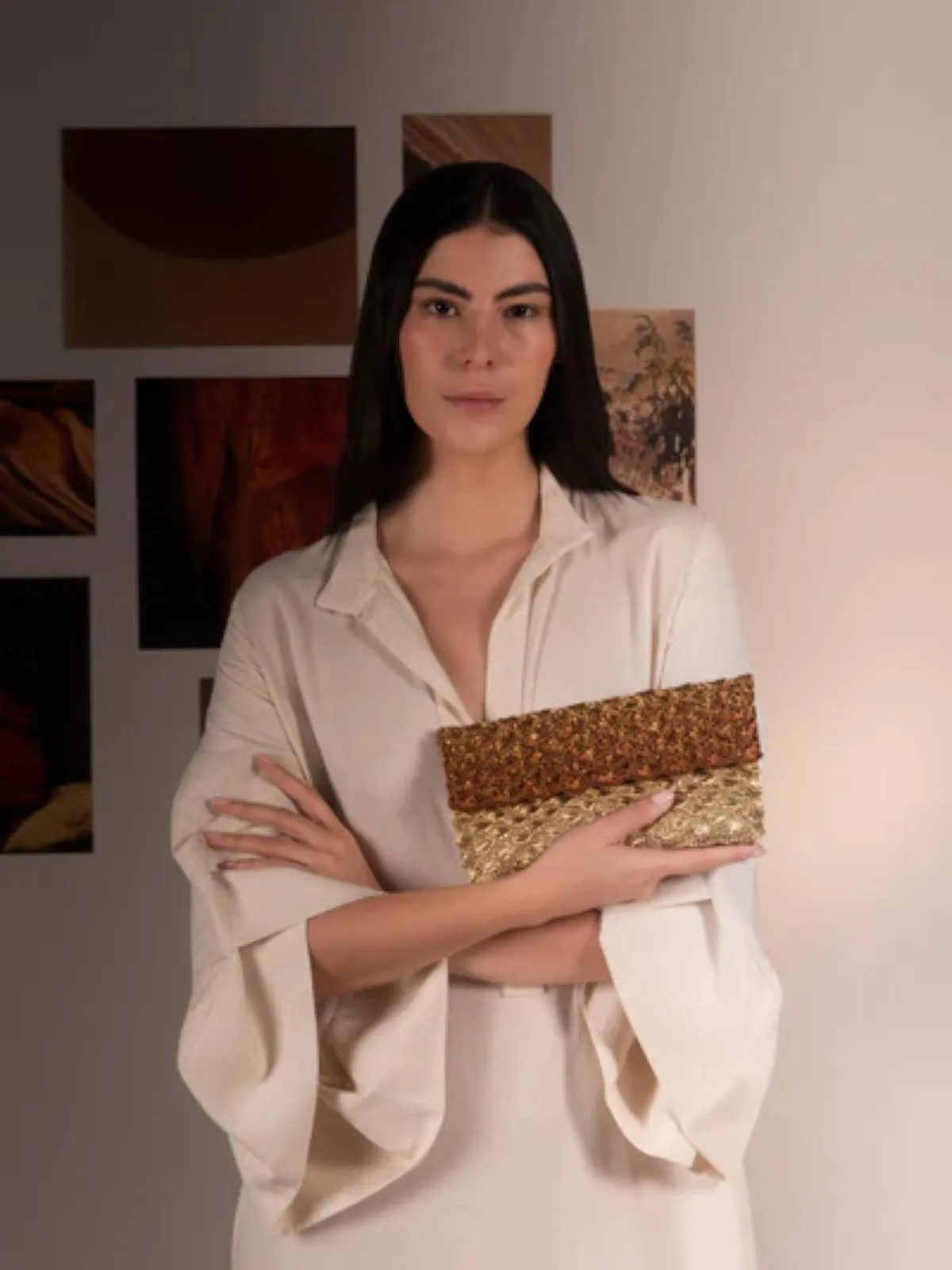 Kaia Clutch | Gold/Copper