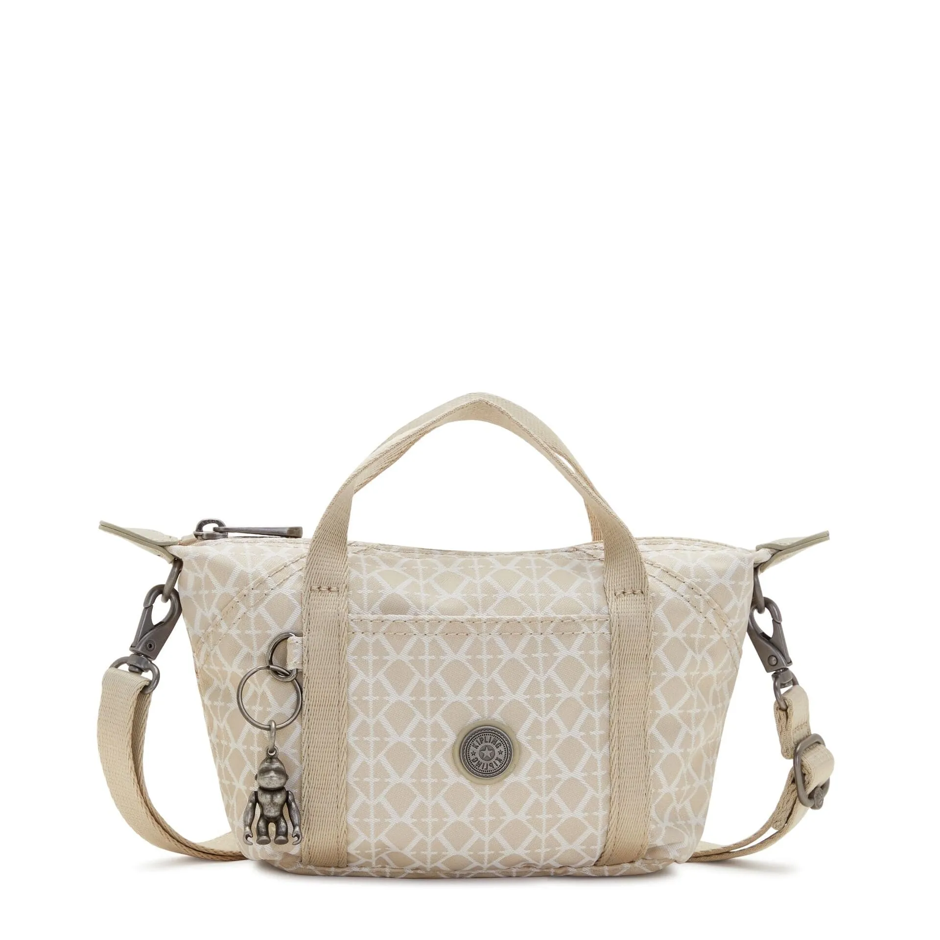 Kipling Art Compact Signature Beige Small Crossbody Bag C2I7492-R63