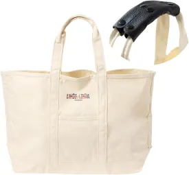 Large Capacity Tote Bag with Handle Cover and Pocket/Canvas Men's Women's Grocery Eco Camping Sports