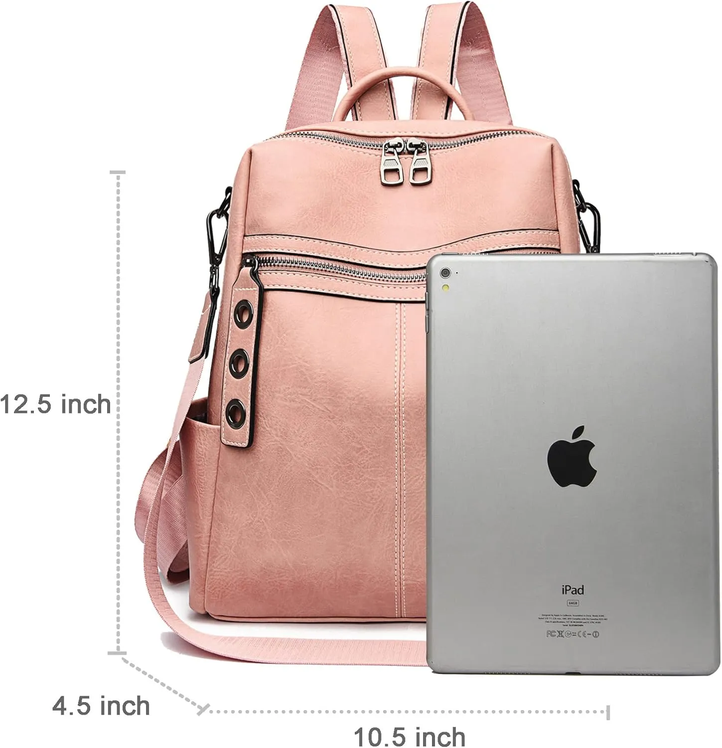 Maxoner Backpack Purse for Women Fashion Genuine Leather Convertible Shoulder Handbag Travel Bag Satchel Rucksack Ladies Bag