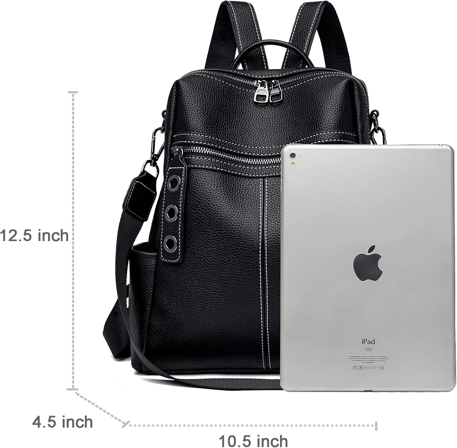 Maxoner Backpack Purse for Women Fashion Genuine Leather Convertible Shoulder Handbag Travel Bag Satchel Rucksack Ladies Bag