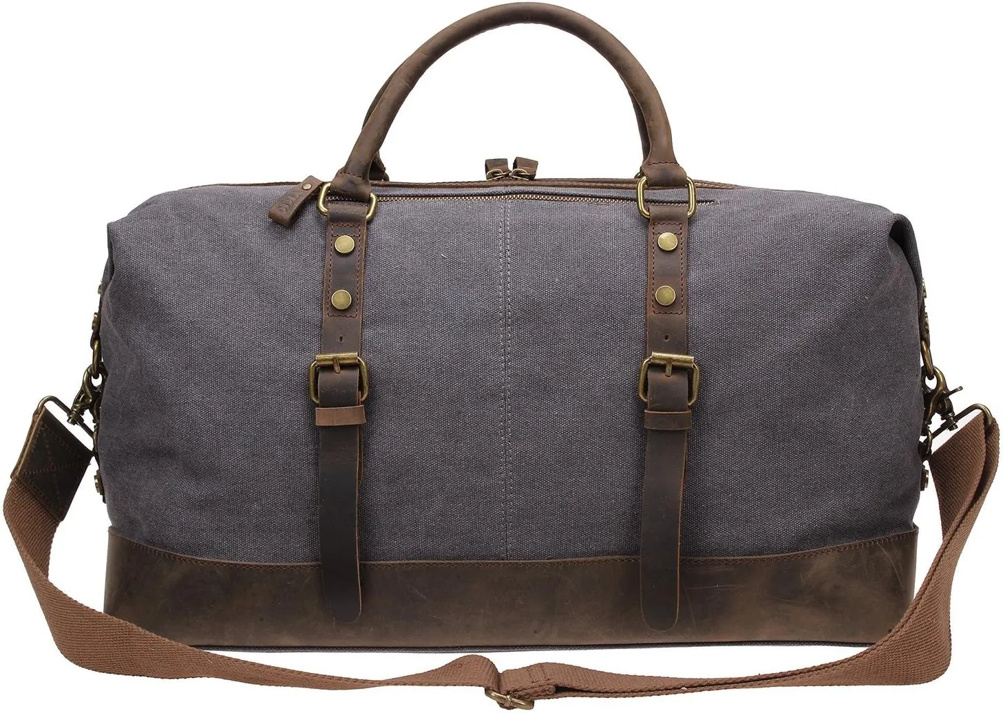 Men Travel Duffle Bag Weekend Bags Canvas Leather Gym Luggage Tote Women Large Overnight Handbag