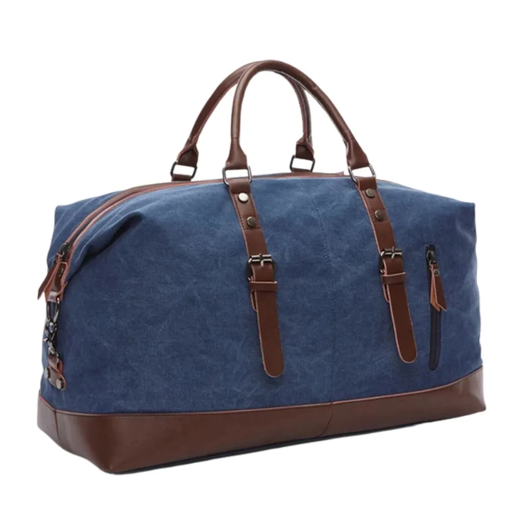 Men's Canvas Leather Duffle Tote