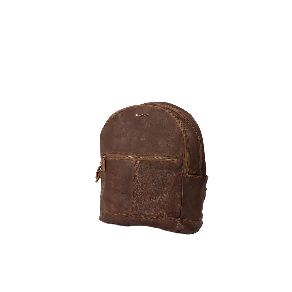 Mini Leather Canvas Backpack